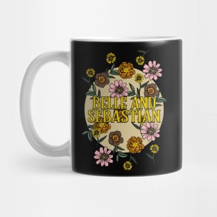 Belle and Sebastian Name Personalized Flower Retro Floral 80s 90s Name Style Mug